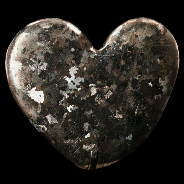 Bismuth Etched bismuth heart
