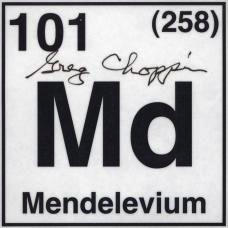Mendelevium Autographed card