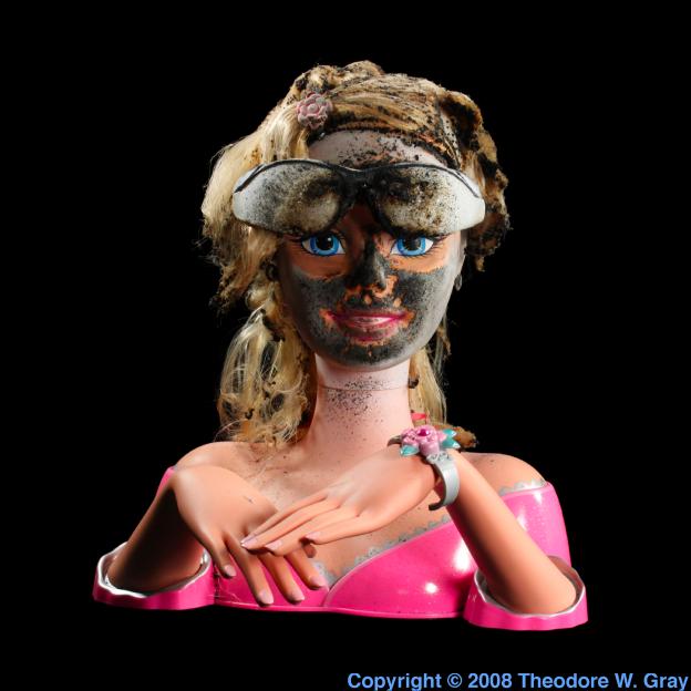 Oxygen Burned Barbie doll with glasses