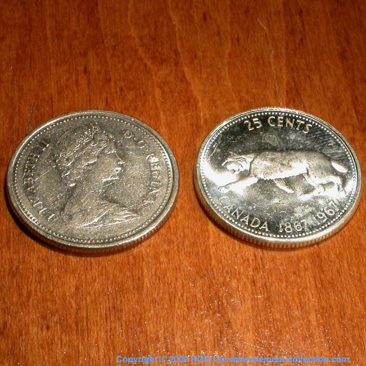 Nickel Canadian quarters