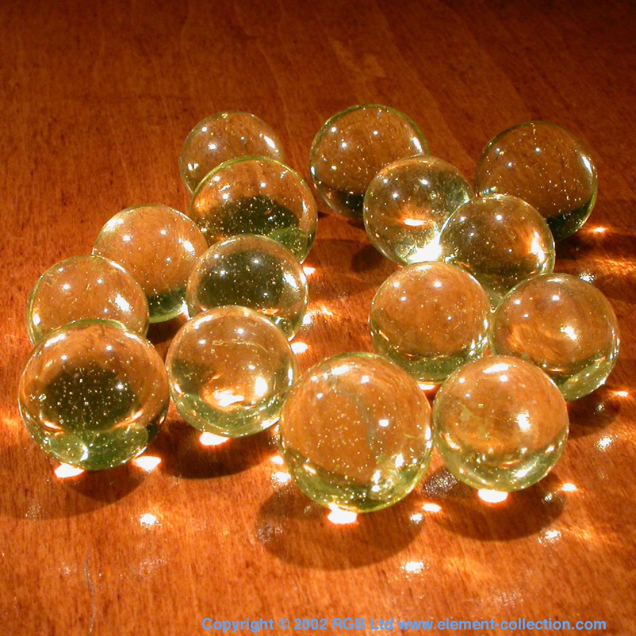 Uranium Vaseline glass marbles