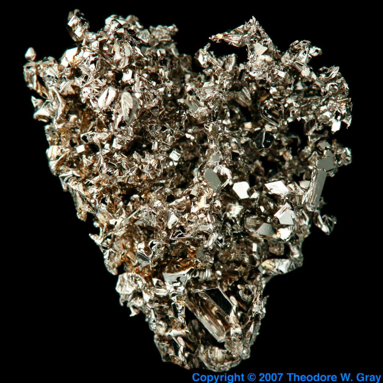 Platinum Vapor deposited crystal