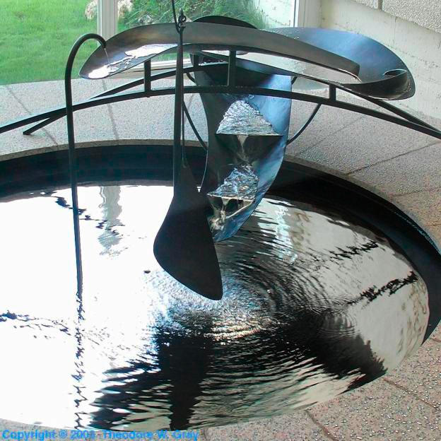 Mercury Mercury fountain at the Fundacio' Joan Miro'