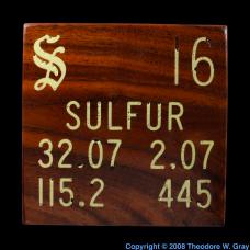 Sulfur Sulfur inlaid wood tile