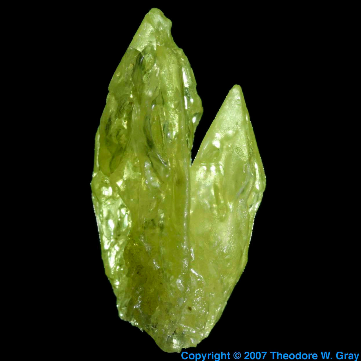 Sulfur Lovely large translucent crystal