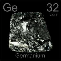 Germanium metal element 32 Ge sample crystal 1g 99,999% in labeled glass vial 