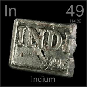 Indium metal foil 99.99% 75um x 20mm x 20mm element 49 sample 