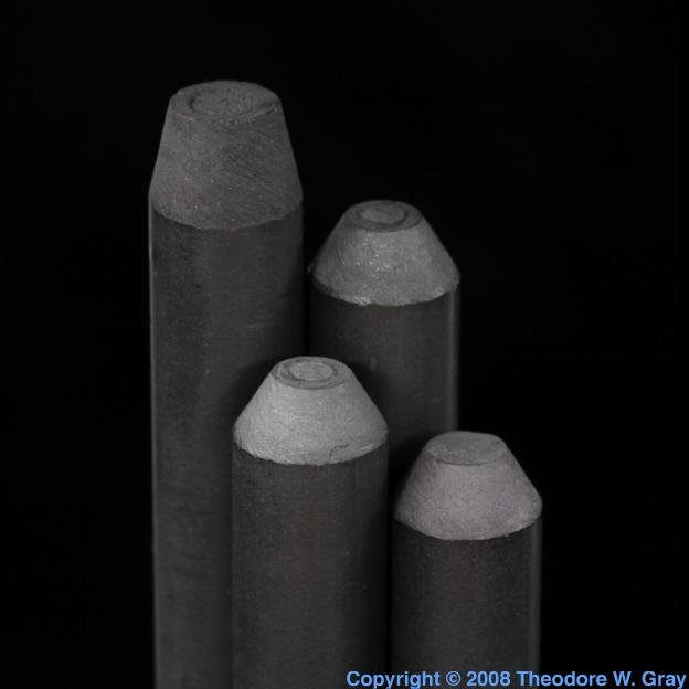 Praseodymium Praseodymium-core carbon rods