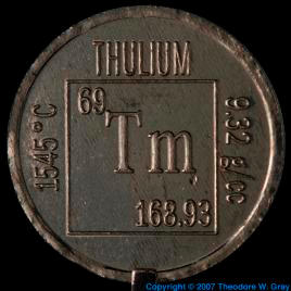 Thulium Element coin