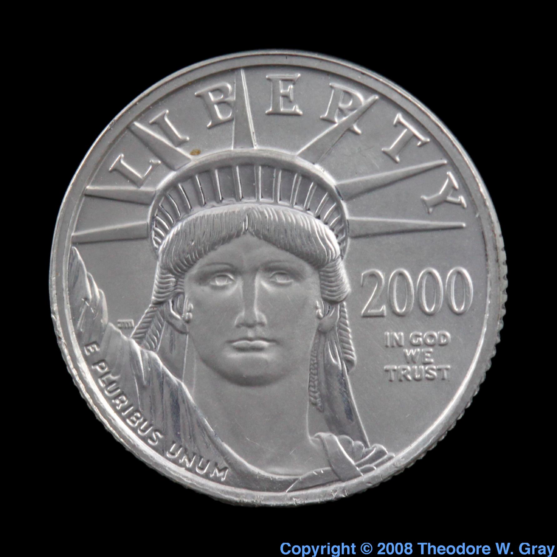 Platinum 1/10 ounce platinum coin