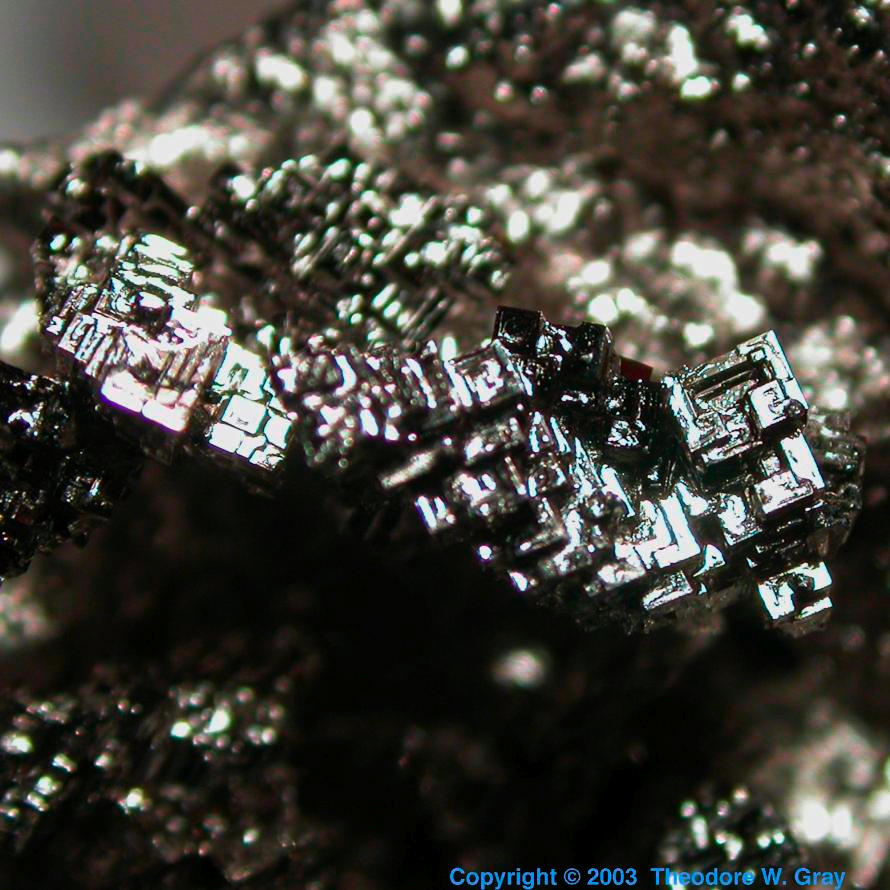Bismuth Crystals made from bismuth shot
